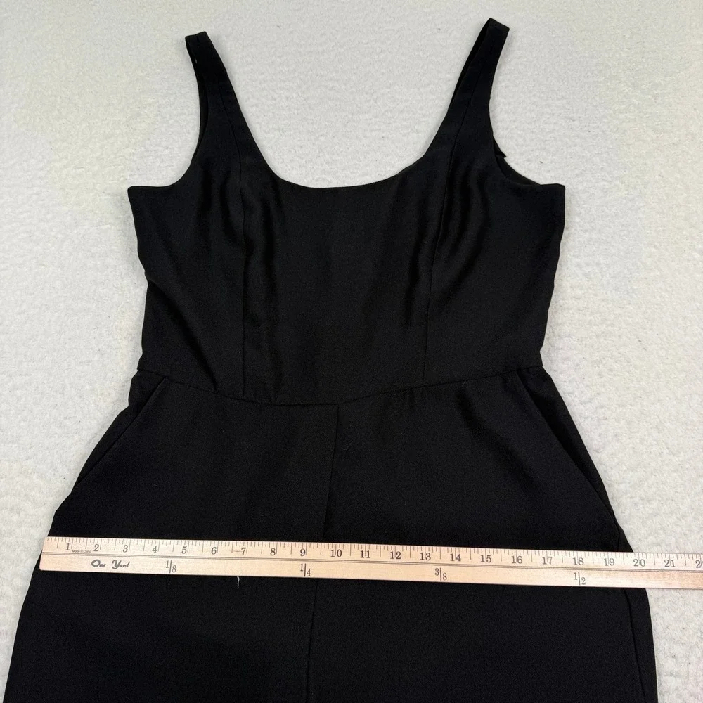 Banana Republic Jumpsuit Women 10 Black Wide Leg Sleeveless Scoop Neck Evening
